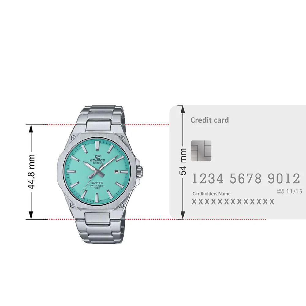 ED604 CASIO EDIFICE EFR-S108D-2BVUDF Tiffany Blue Dial Men's Watch - Image 8