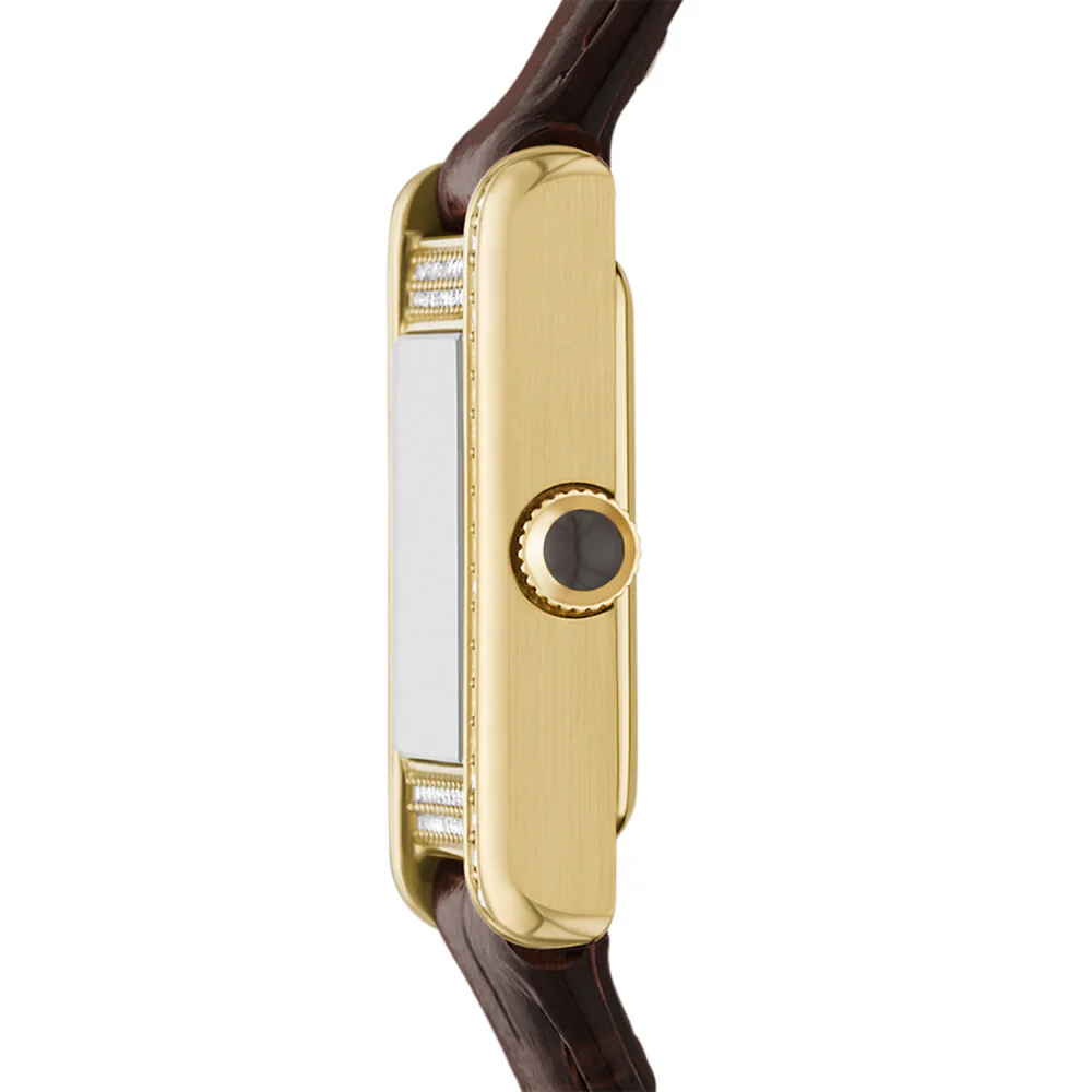 Emporio Armani Brown Rectangular Dial Analog Women Watch AR11705 - Image 3