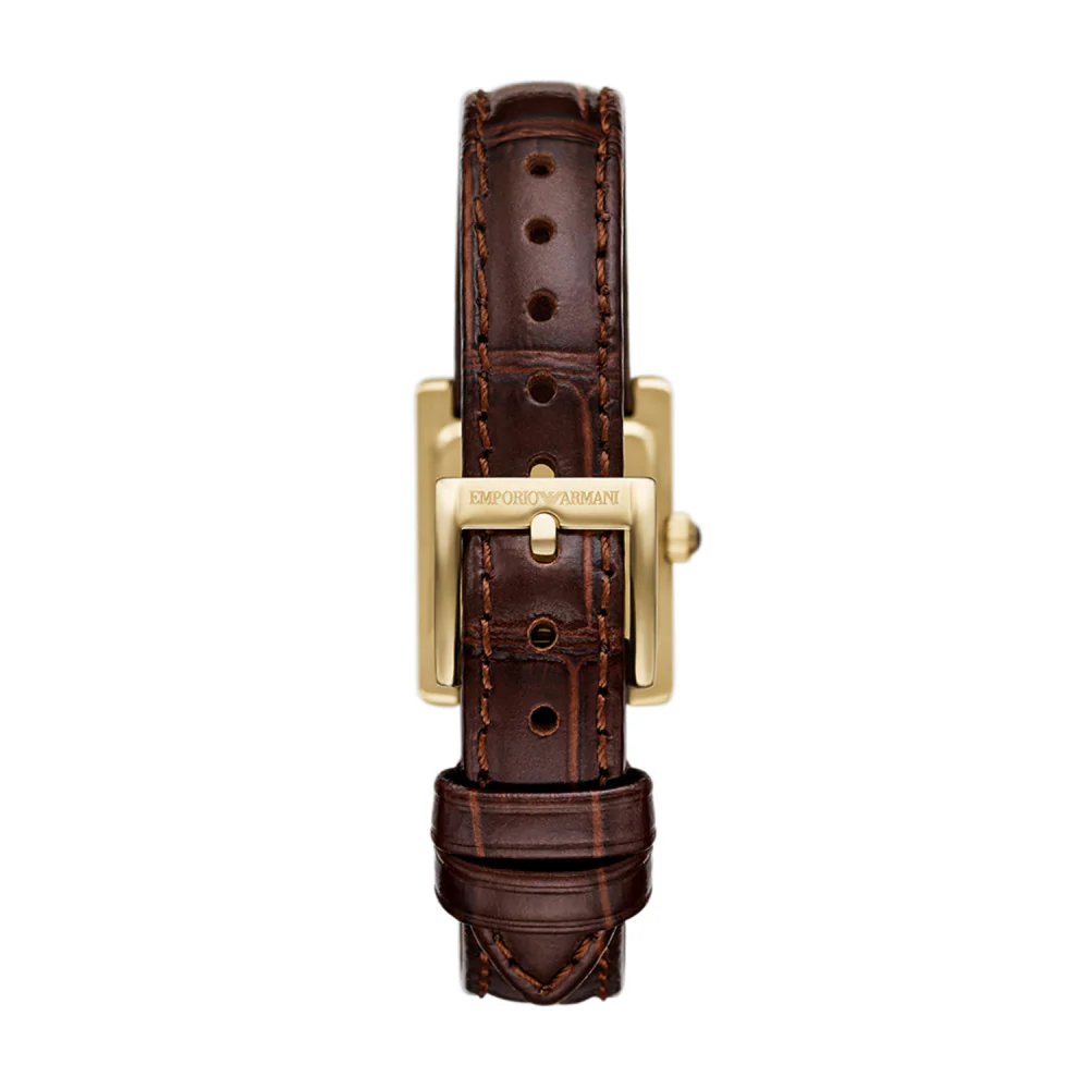 Emporio Armani Brown Rectangular Dial Analog Women Watch AR11705 - Image 4