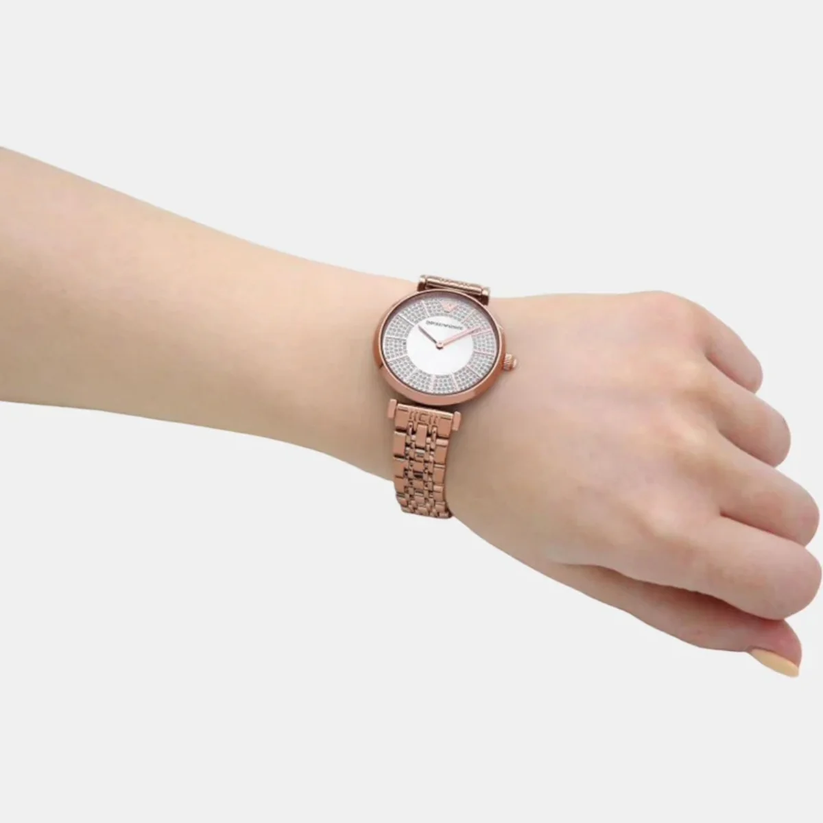 EMPORIO ARMANI Gianni T-Bar Silver Dial Analog Women's Watch AR11446 - Image 4