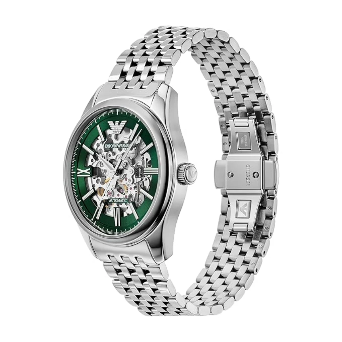 Emporio Armani Green Dial Analog Automatic Stainless Steel Men's Watch AR60091 - Image 4