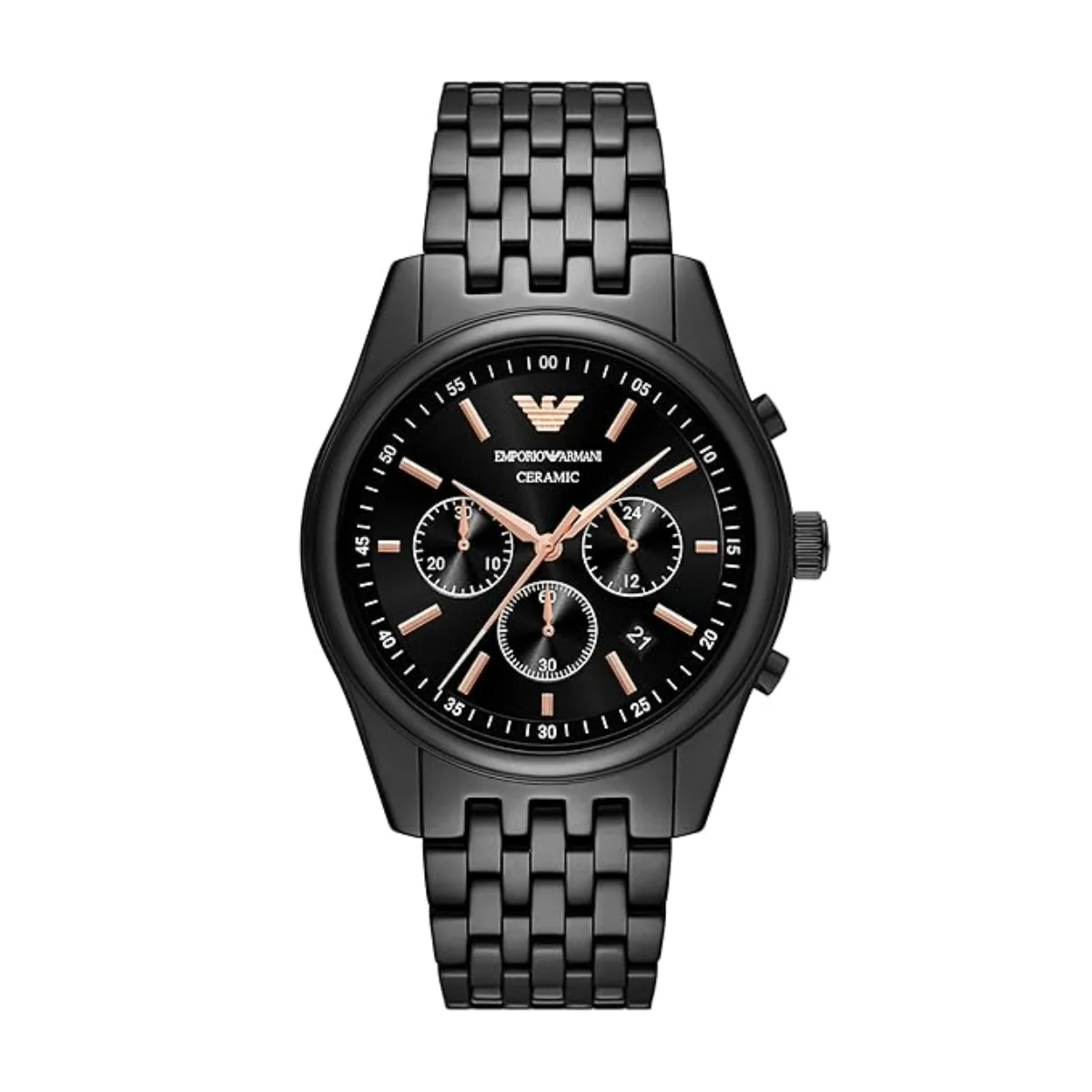Emporio Armani Quartz Black Dial Analog Chronograph Men's Watch AR70015