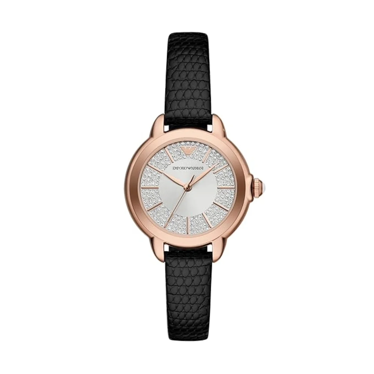 Emporio Armani Quartz Silver Dial Analog Leather Strap Women's Watch AR11631