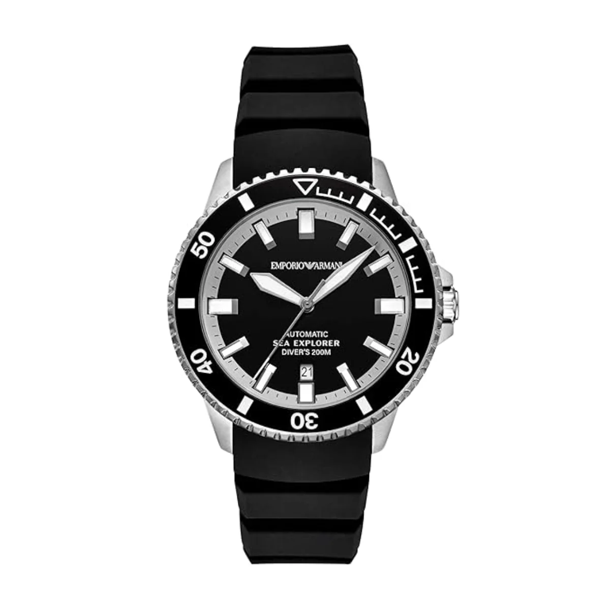Emporio Armani Sea Explorer Black Dial Automatic Men's Watch AR60086