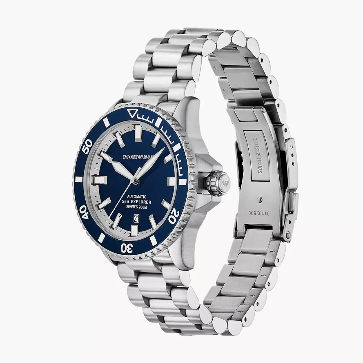 Emporio Armani Sea Explorer Blue Dial Automatic Men Watch AR60087 - Image 4