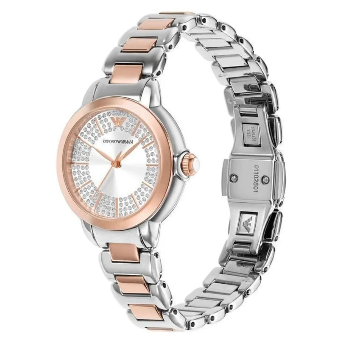 Emporio Armani Three-Hand Two-Tone Stainless Steel Women Watch AR11643 - Image 2
