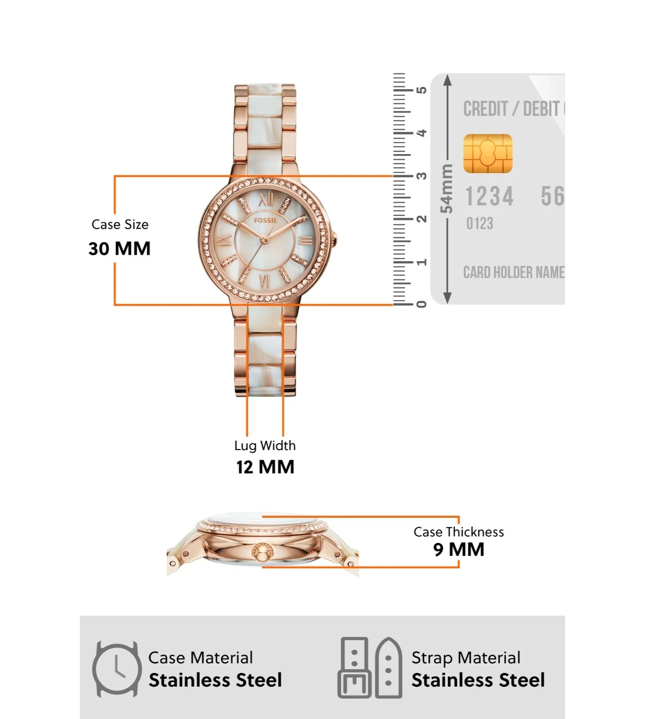 ES3716 | FOSSIL Virginia Analog Watch for Women - Image 9