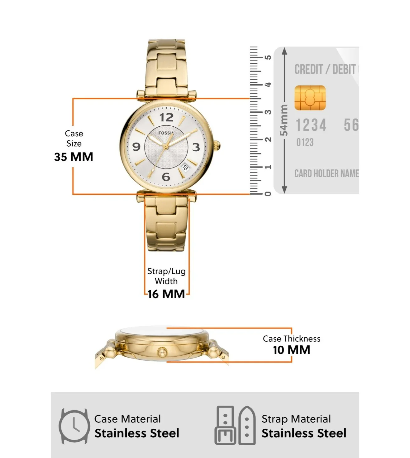 ES5159 | FOSSIL Carlie Analog Watch for Women - Image 7