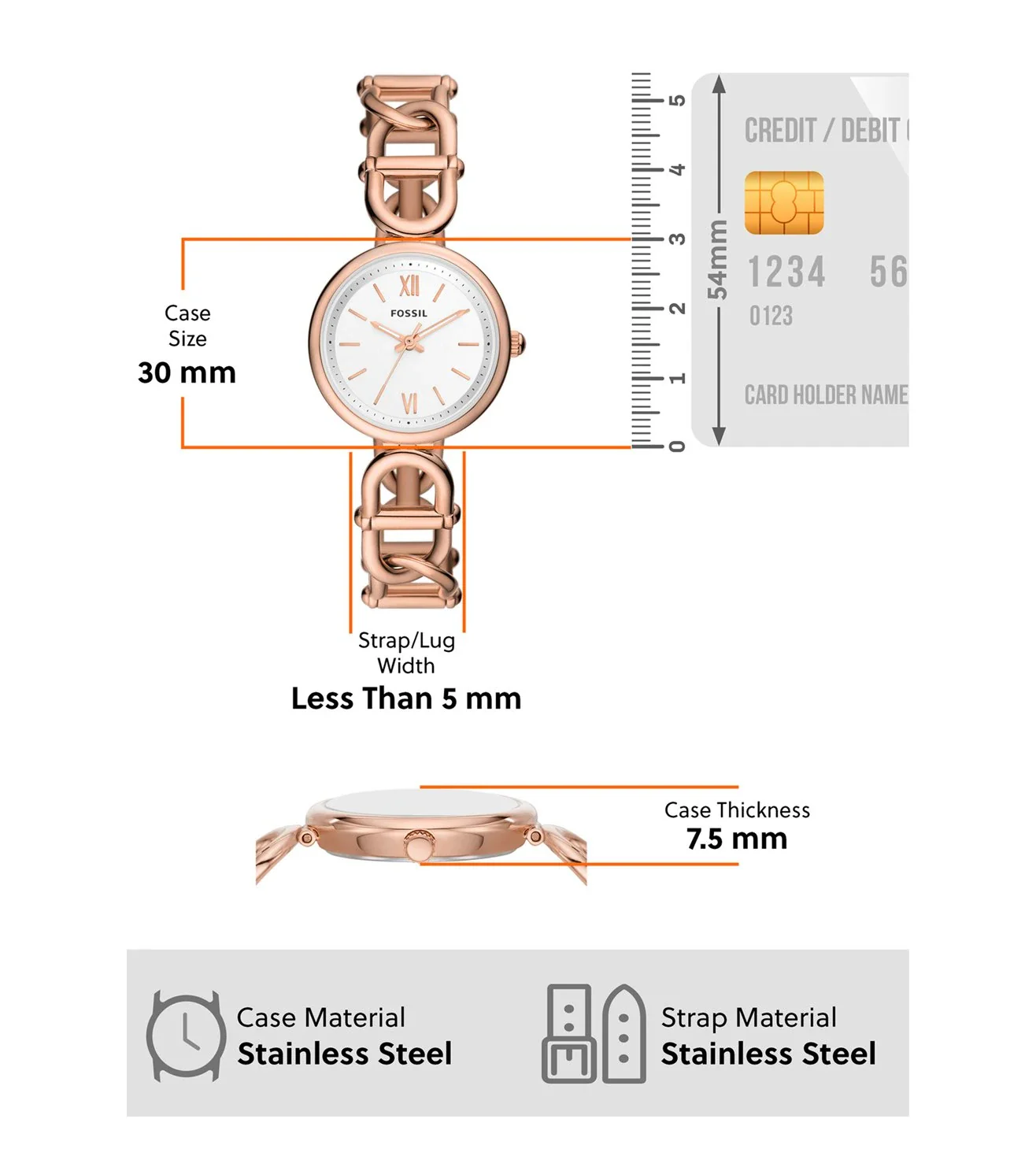 ES5273 | FOSSIL Carlie Watch for Women - Image 6