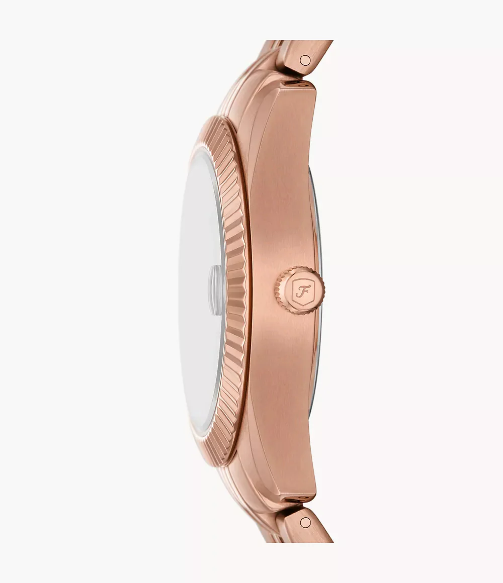 ES5369 FOSSIL | Scarlette Three-Hand Date Rose Gold-Tone Stainless Steel Watch - Image 2