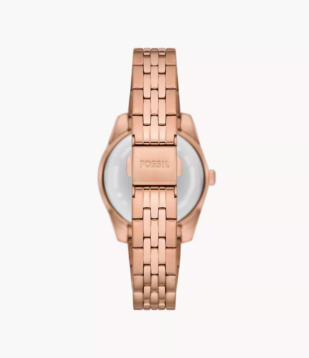ES5369 FOSSIL | Scarlette Three-Hand Date Rose Gold-Tone Stainless Steel Watch - Image 3