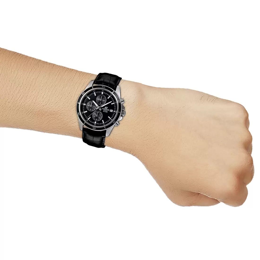 EX096 | CASIO Edifice Black Chronograph - Men's Watch - Image 5