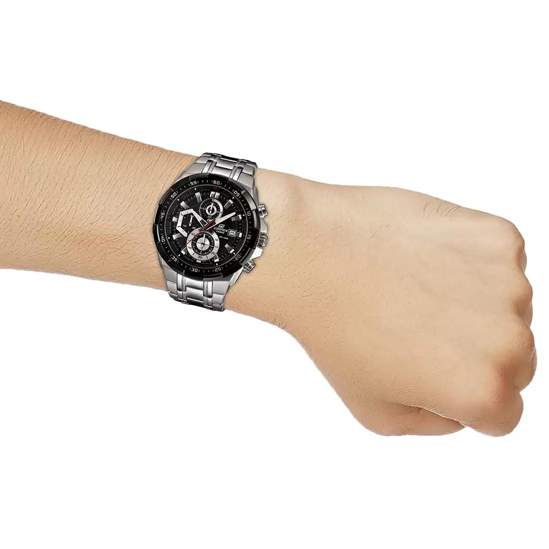 EX191 | CASIO Edifice Silver Chronograph - Men's Watch - Image 5