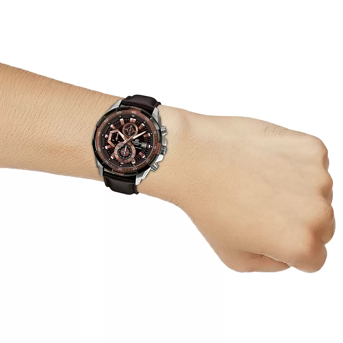 EX194 | CASIO Edifice Brown Chronograph - Men's Watch - Image 5
