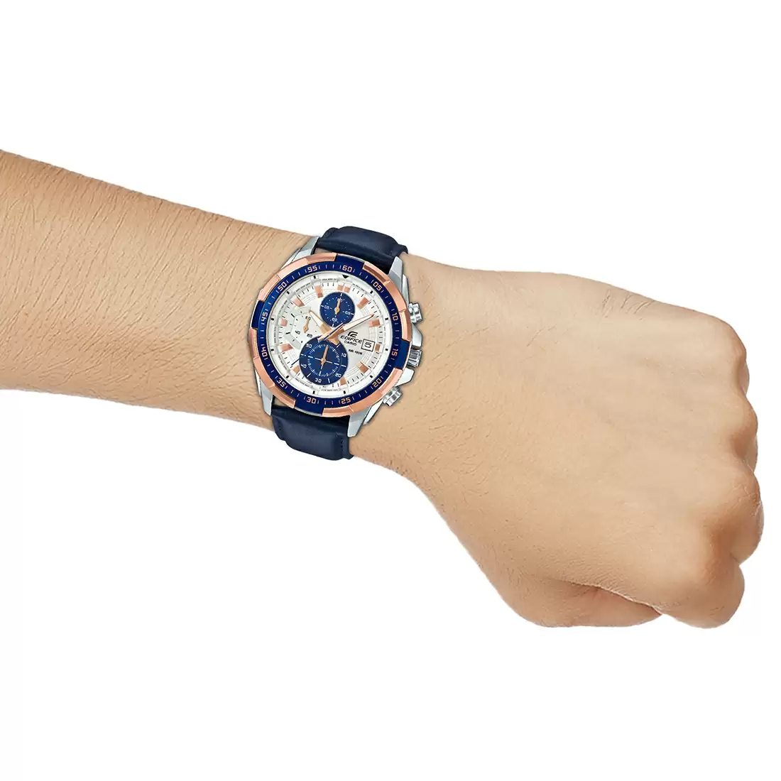 EX306 | CASIO Edifice Blue Chronograph - Men's Watch - Image 5