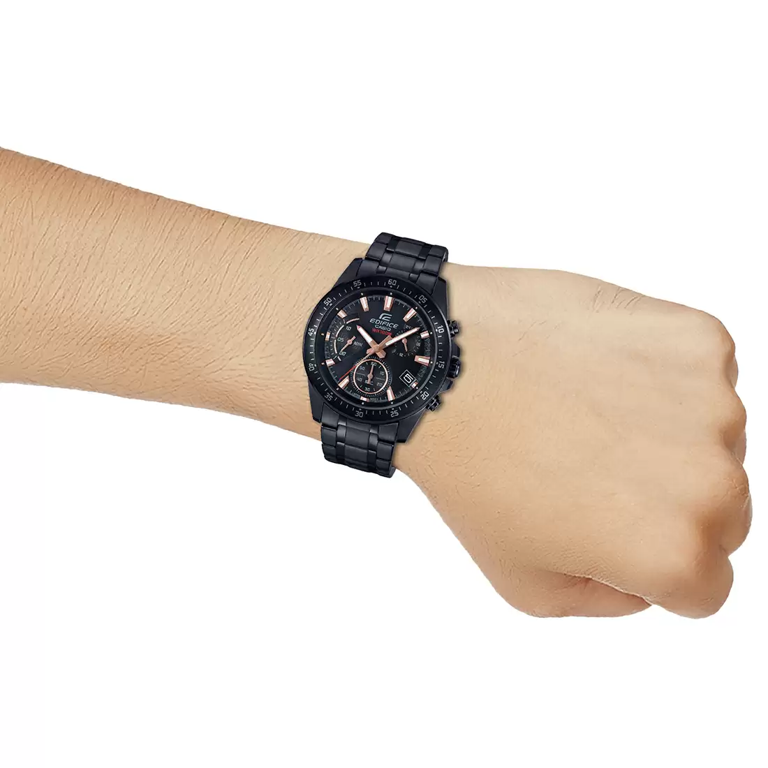 EX415 | CASIO Edifice Black Chronograph - Men's Watch - Image 5