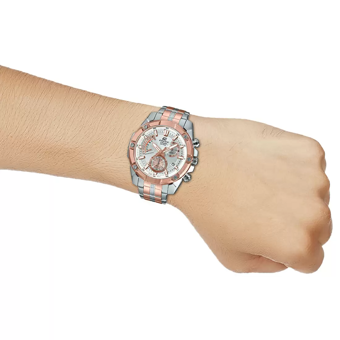 EX429 | CASIO Edifice Two-Tone Chronograph - Men's Watch - Image 5