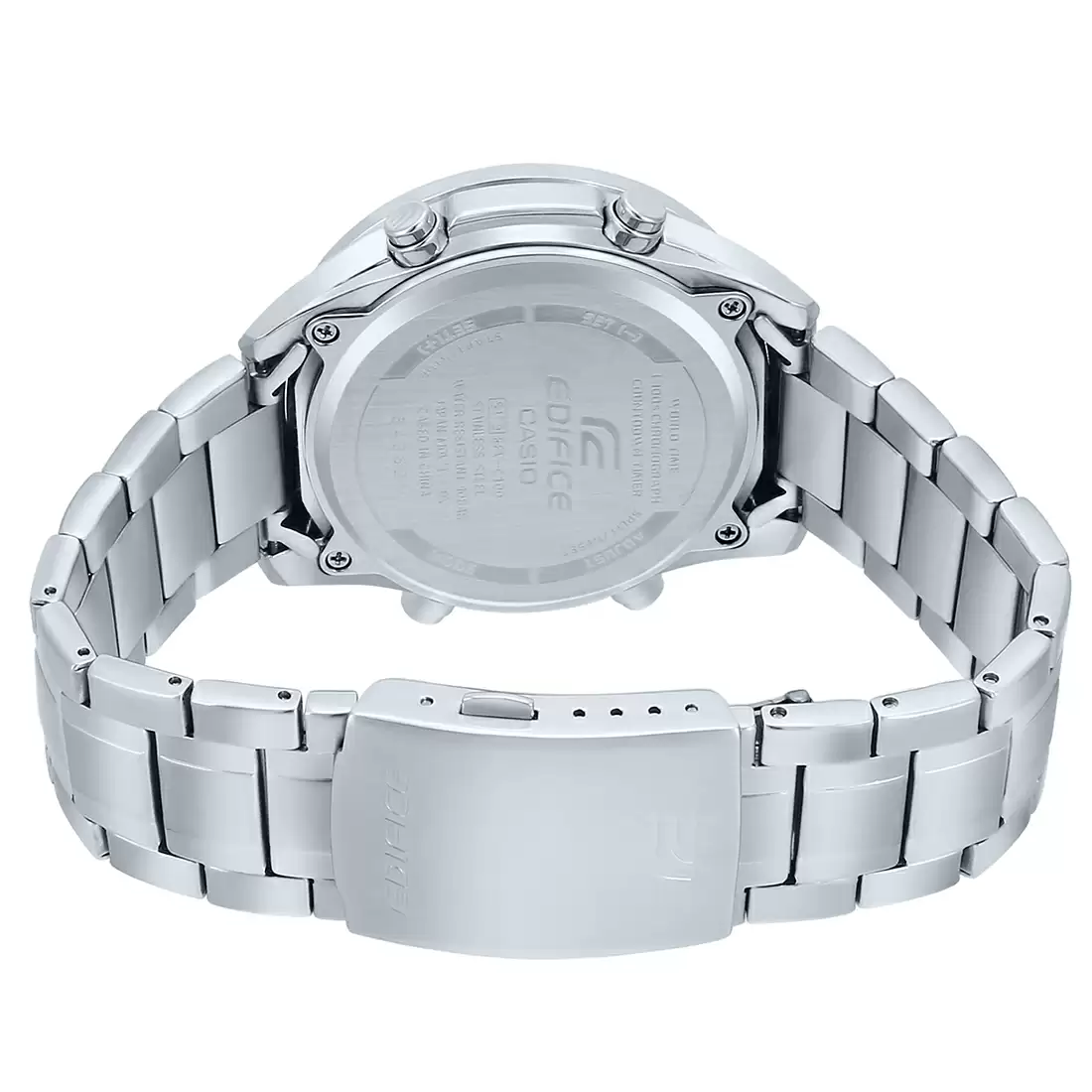 EX438 | CASIO Edifice Silver Analog-Digital - Men's Watch - Image 4