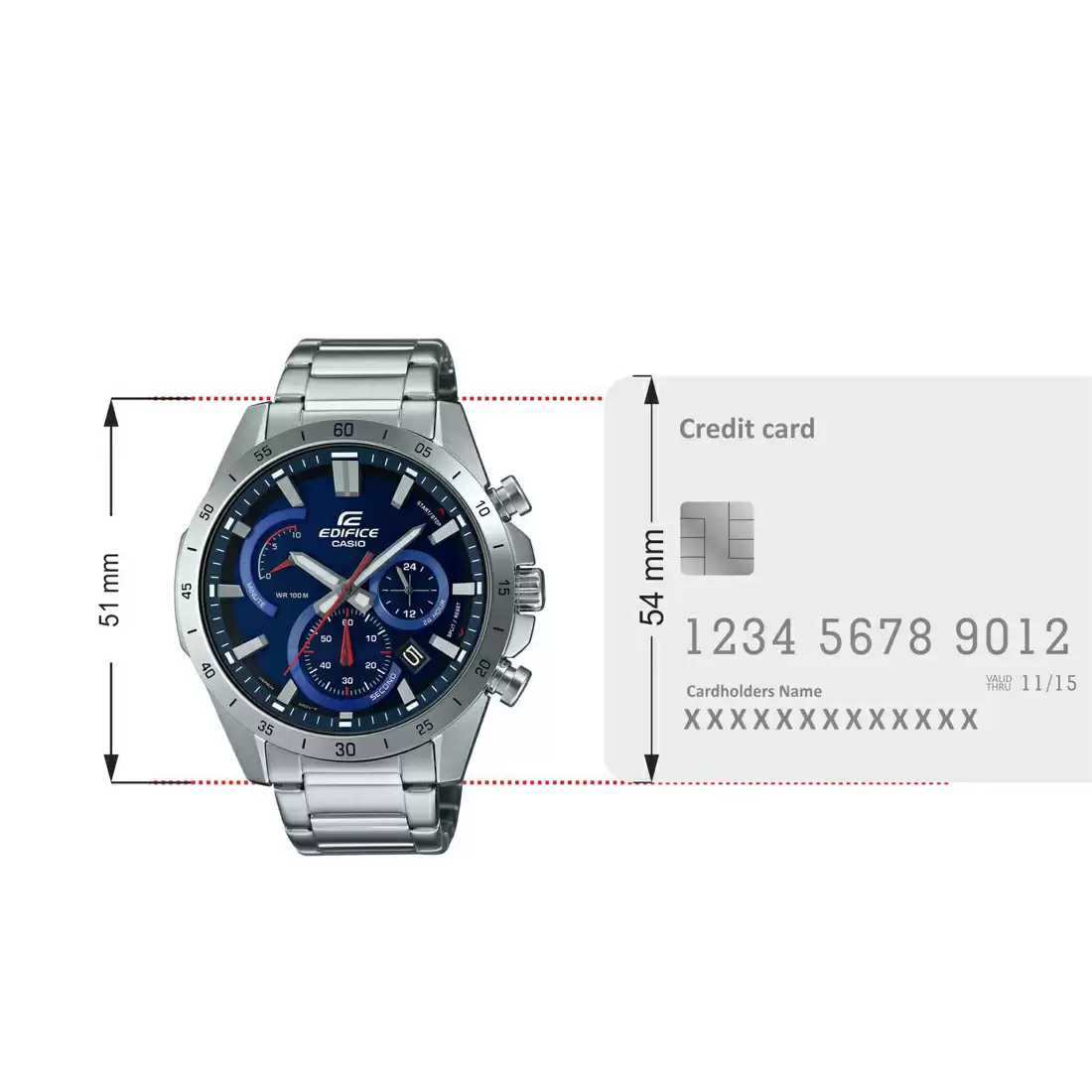 EX541 CASIO | Edifice EFR-573D-2AVUDF Blue Chronograph Watch (Men) - Image 4