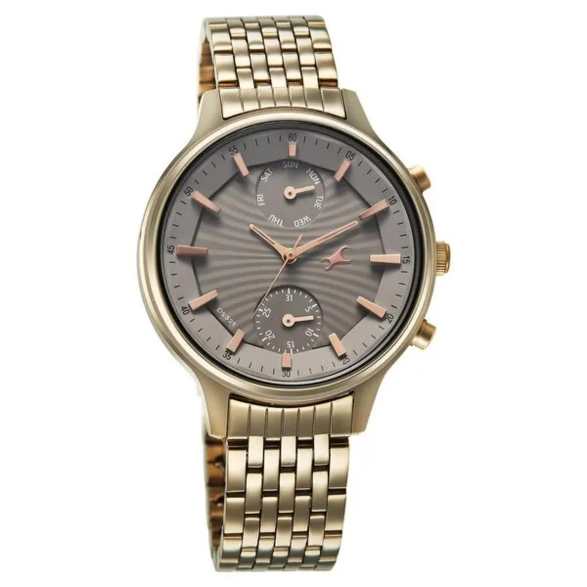 Fastrack Chrome K Quartz Grey Dial Multifunction Women's Watch 6208QM01 - Image 2