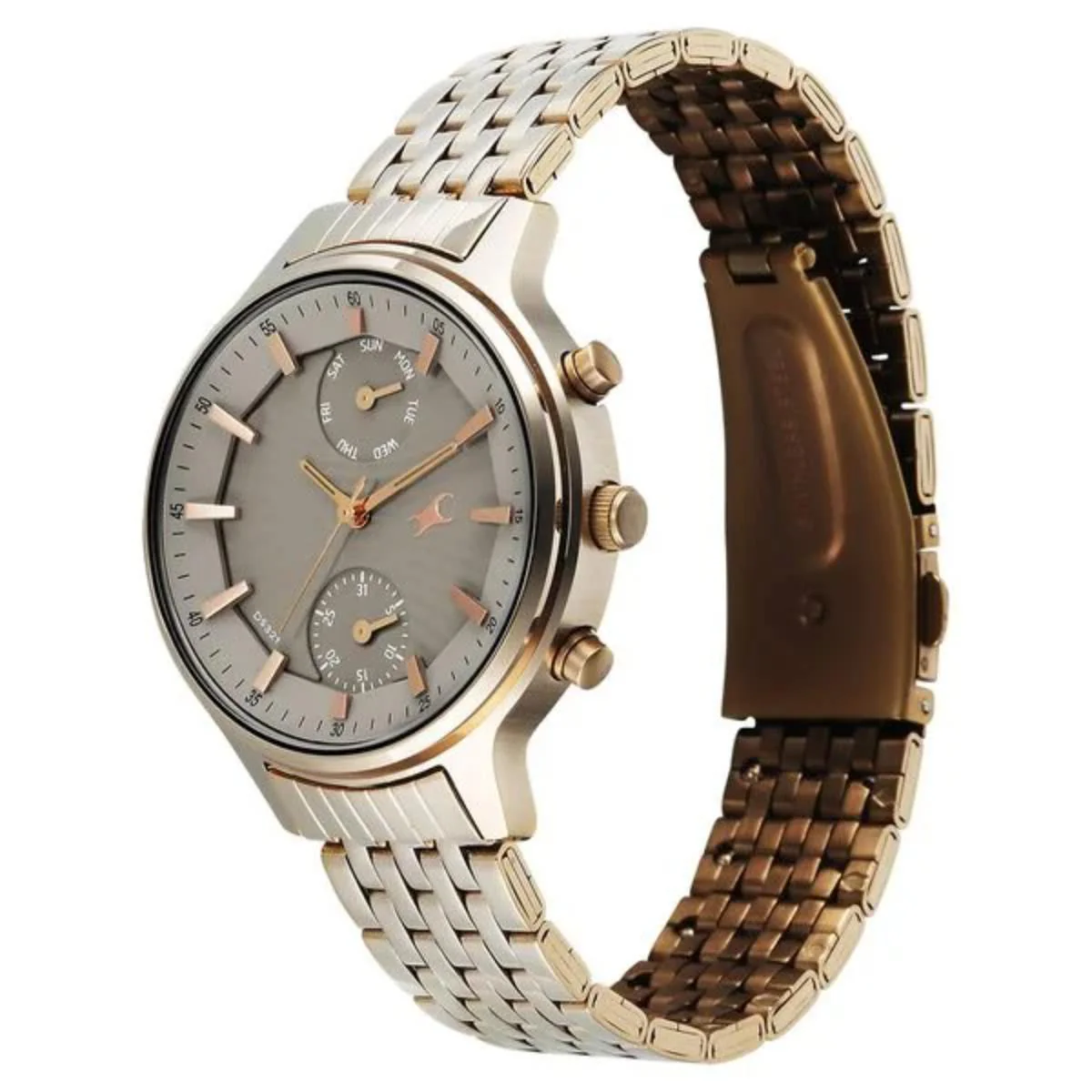 Fastrack Chrome K Quartz Grey Dial Multifunction Women's Watch 6208QM01 - Image 3