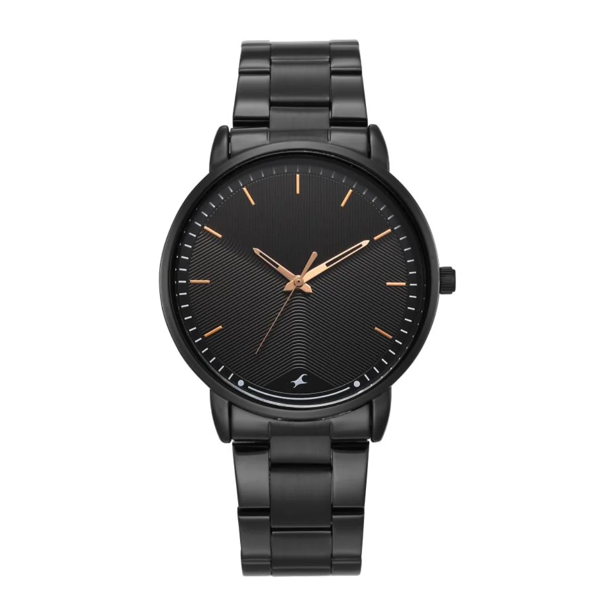 Fastrack Quartz Black Dial Analog Stainless Steel Men's Watch 38159NM03