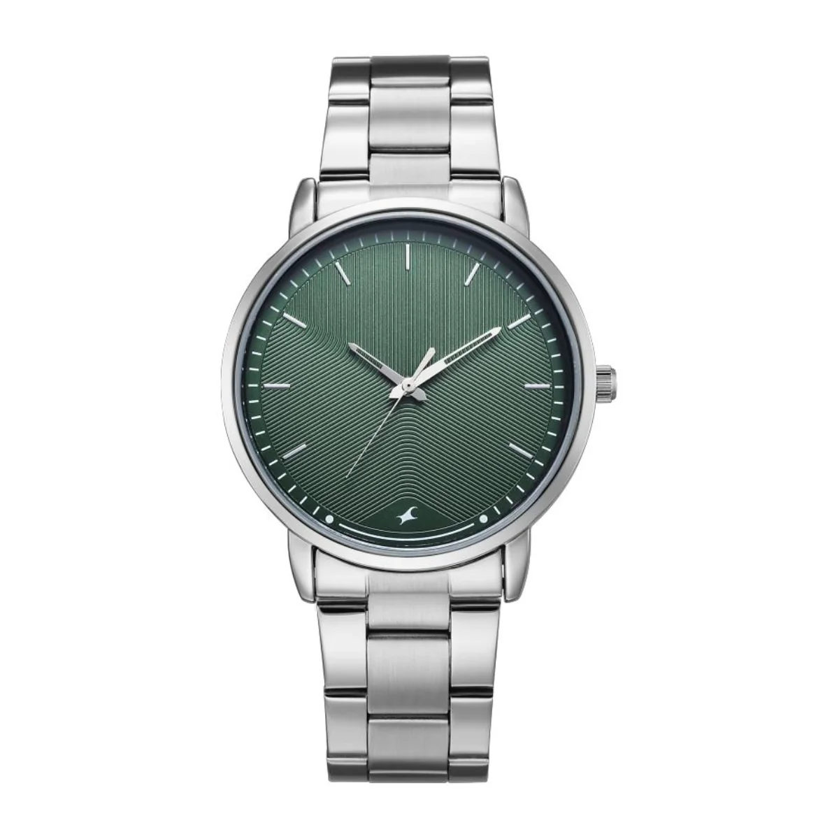 Fastrack Quartz Green Dial Analog Stainless Steel Men's Watch 38159SM07
