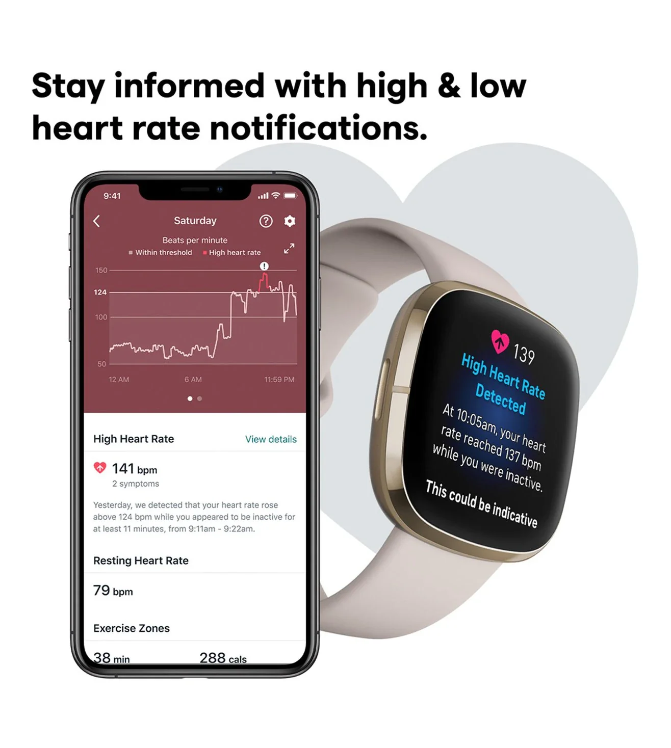 FB512GLWT | FITBIT Sense Smart Watch for Unisex - Image 4
