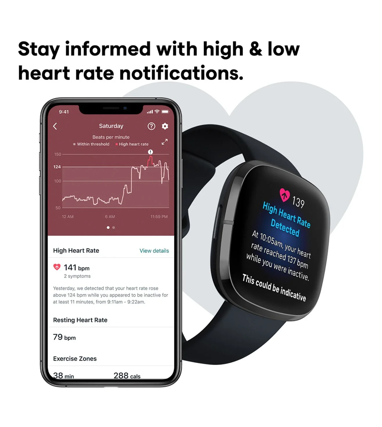 FB512GLWT | FITBIT Sense Smart Watch for Unisex - Image 5