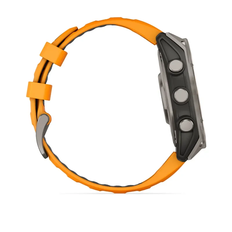 Fenix 8 47mm, AMOLED Sapphire, Titanium with Spark orange/graphite silicone band - Image 13
