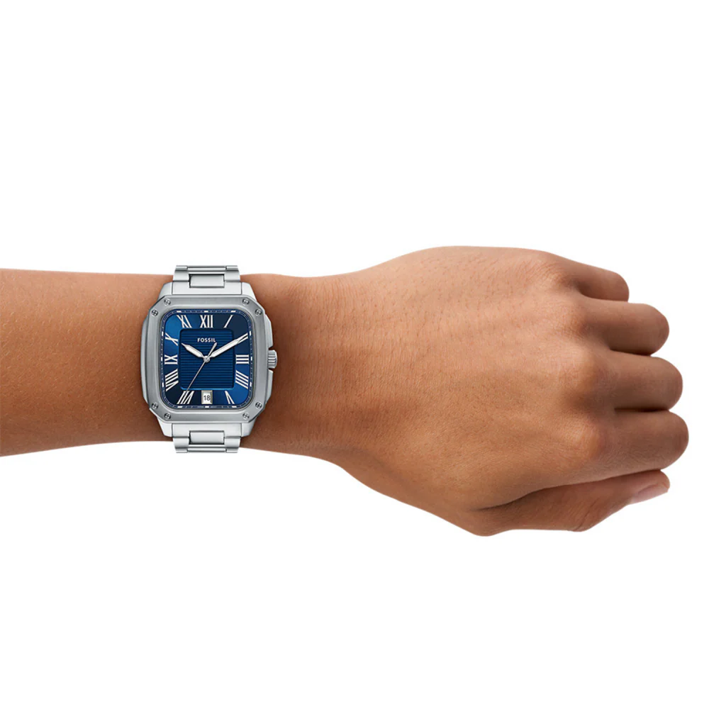 Fossil Crosby Blue Dial With Roman Number Stainless Steel Men's Watch FS6121 - Image 2