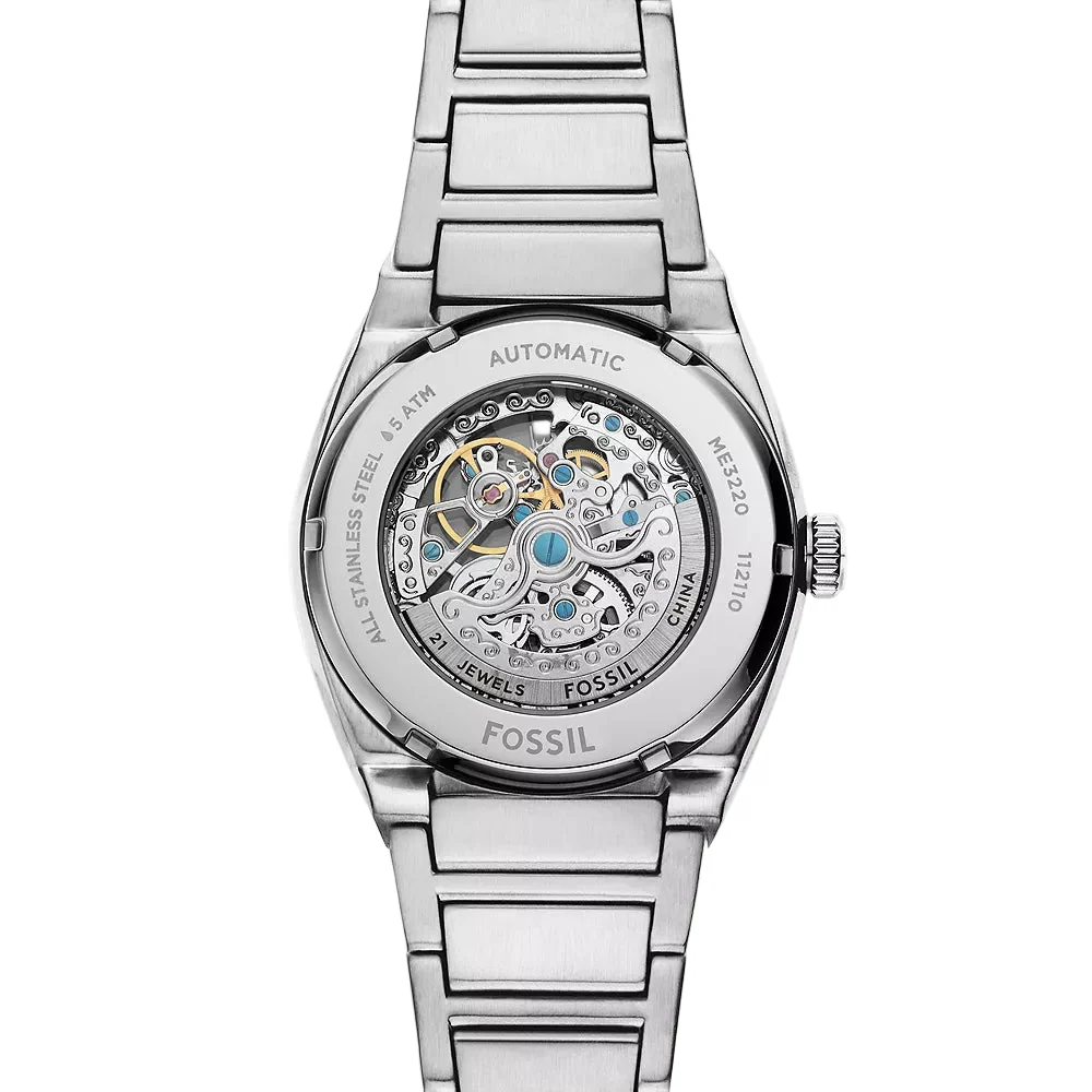 Fossil Everett Automatic Blue Dial Analog Watch For Men ME3220 - Image 4