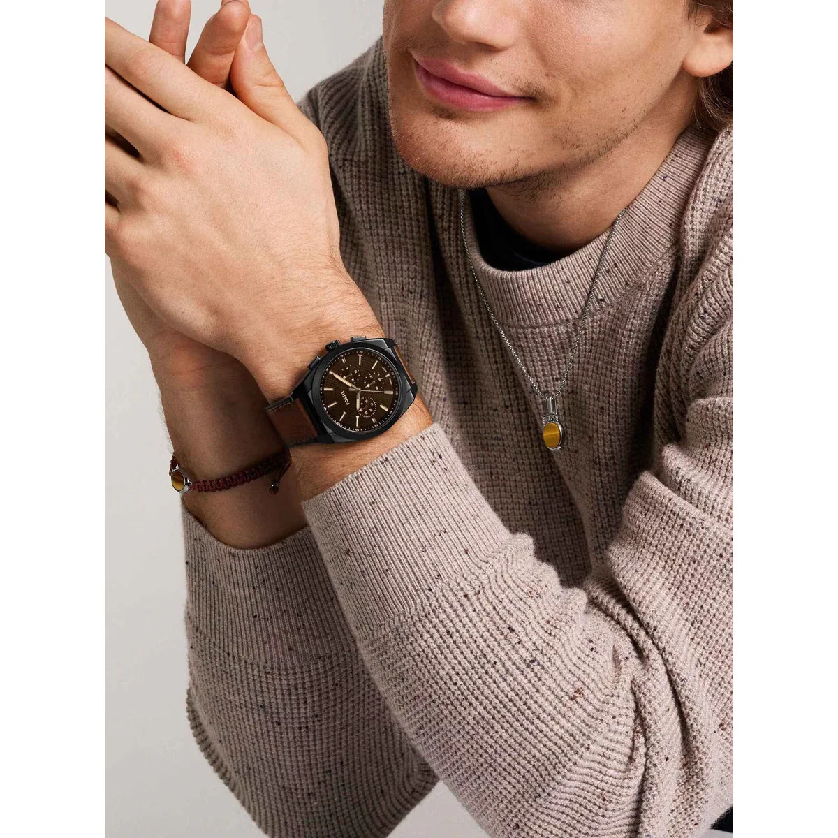 Fossil Everett Black Dial Analog Chronograph Men Watch FS6108 - Image 4