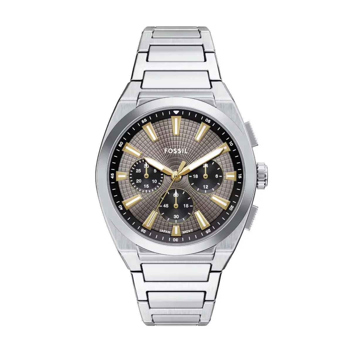 Fossil Everett Quartz Grey Dial Chronograph Watch For Men FS6128