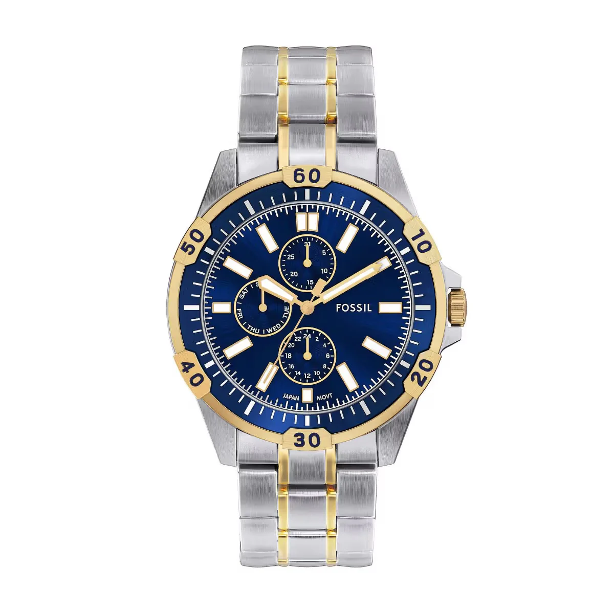 Fossil Garrett Quartz Blue Dial Multi-Function Watch For Men FS6146