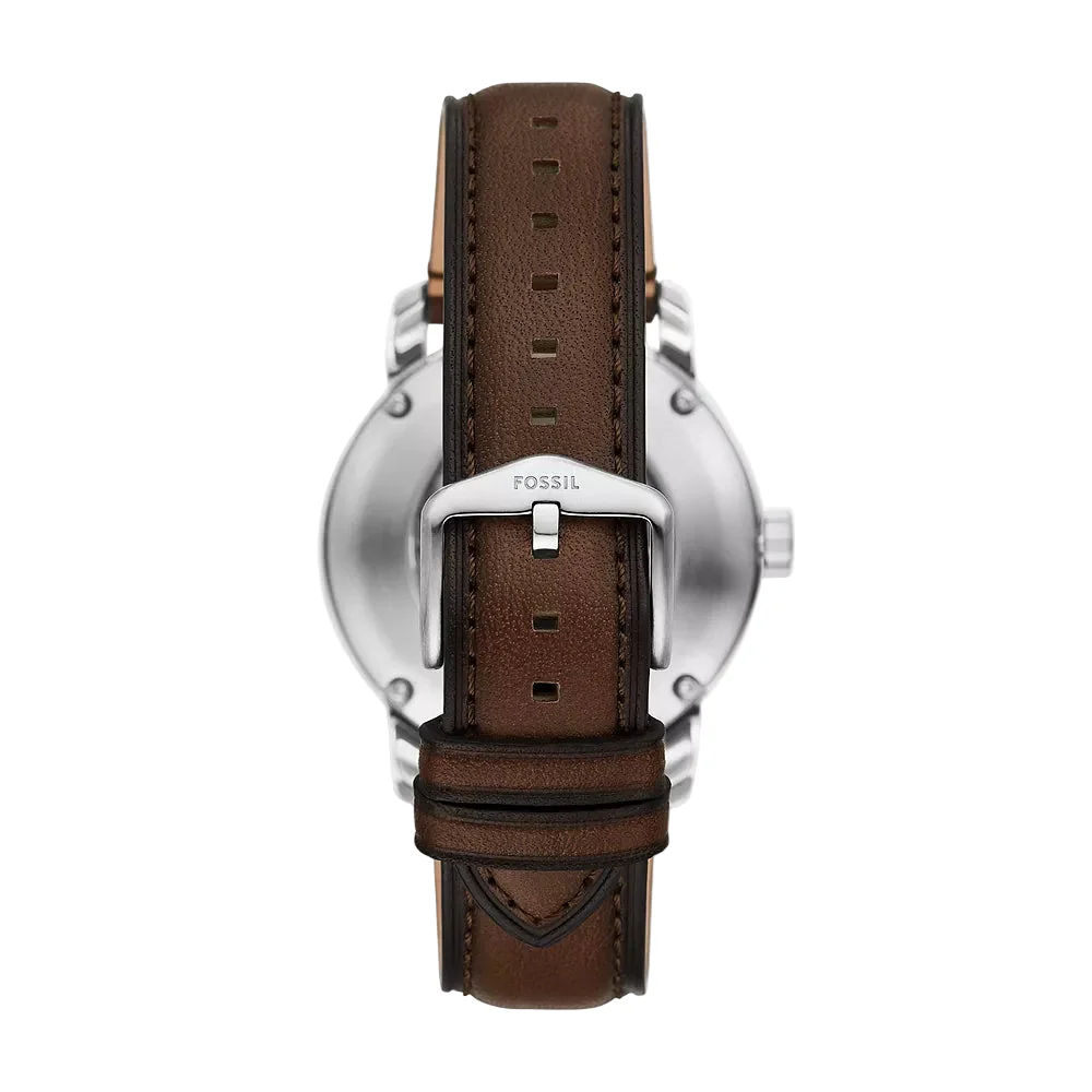 Fossil Heritage Automatic Cream Dial Analog Leather Strap Men Watch ME3264 - Image 3