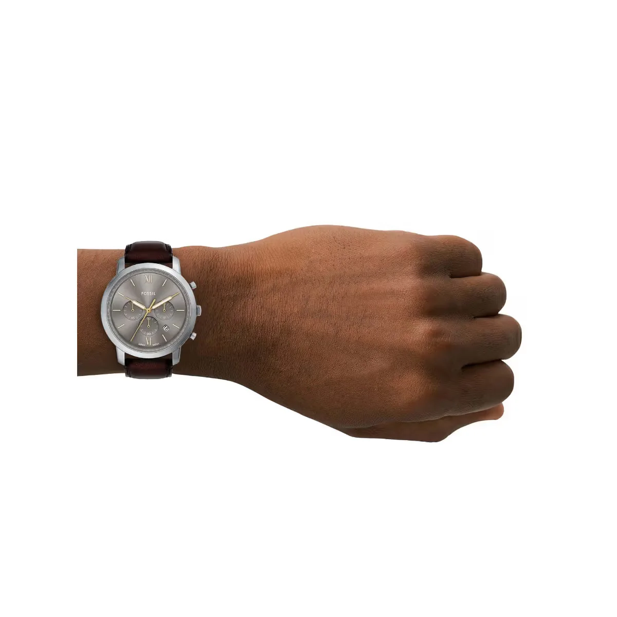 Fossil Neutra Quartz Grey Dial Chronograph Leather Strap Men Watch FS6129 - Image 2