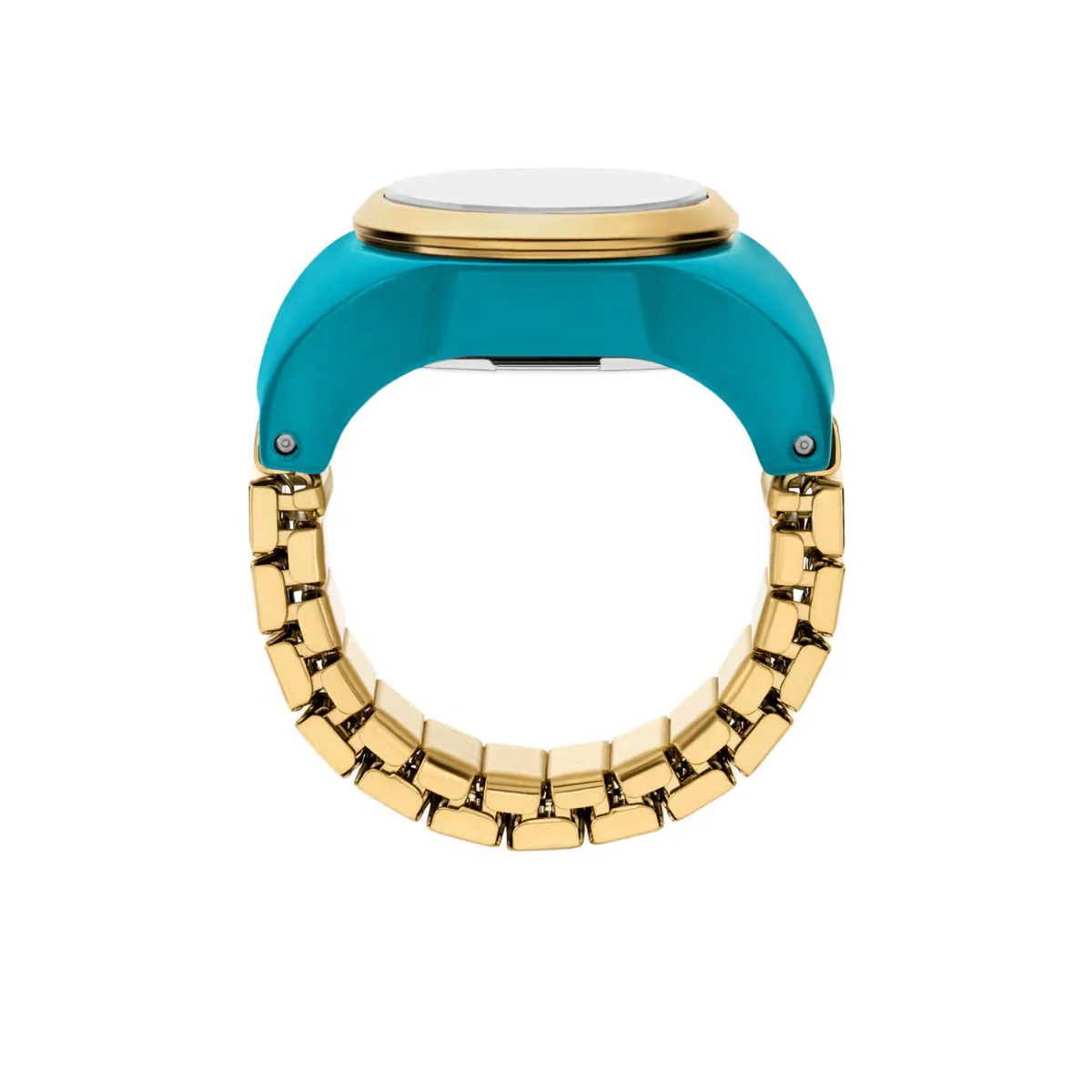 Fossil Quartz Two-Hand Blue Dial Stainless Steel Women Ring Watch ES5415 - Image 3