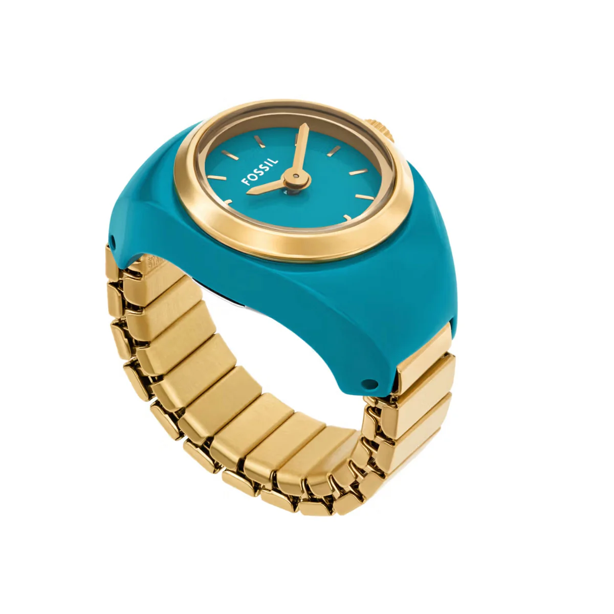 Fossil Quartz Two-Hand Blue Dial Stainless Steel Women Ring Watch ES5415 - Image 4