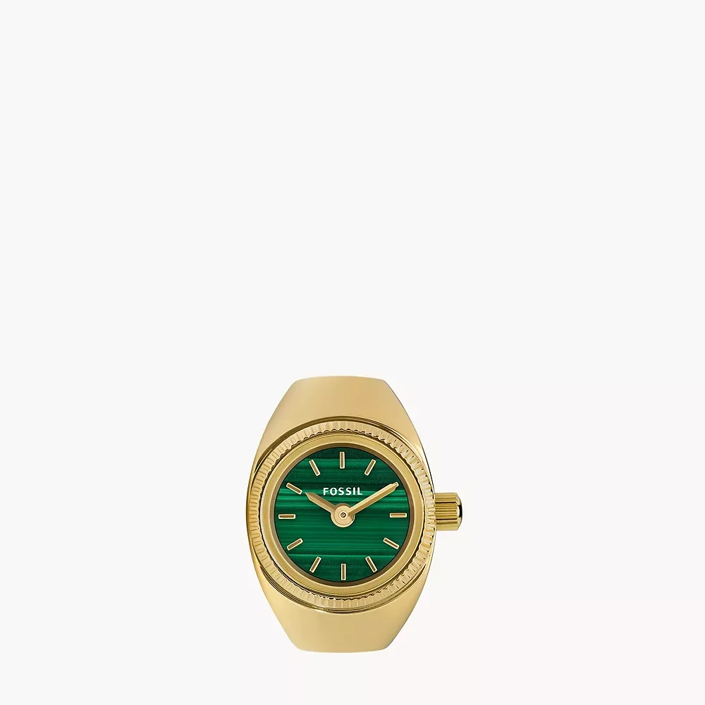 Fossil Two-Hand Gold-Tone Analog Stainless Steel Women Ring Watch ES5308 - Image 3