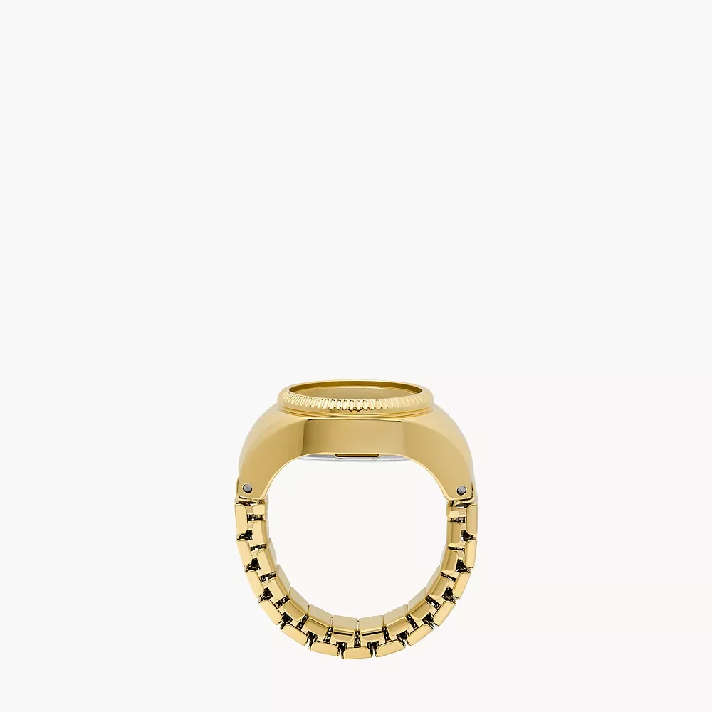 Fossil Two-Hand Gold-Tone Analog Stainless Steel Women Ring Watch ES5308 - Image 5