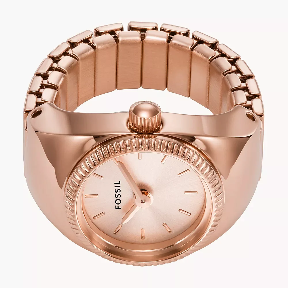 Fossil Two-Hand Rose Gold-Tone Stainless Steel Women Ring Watch ES5247 - Image 4