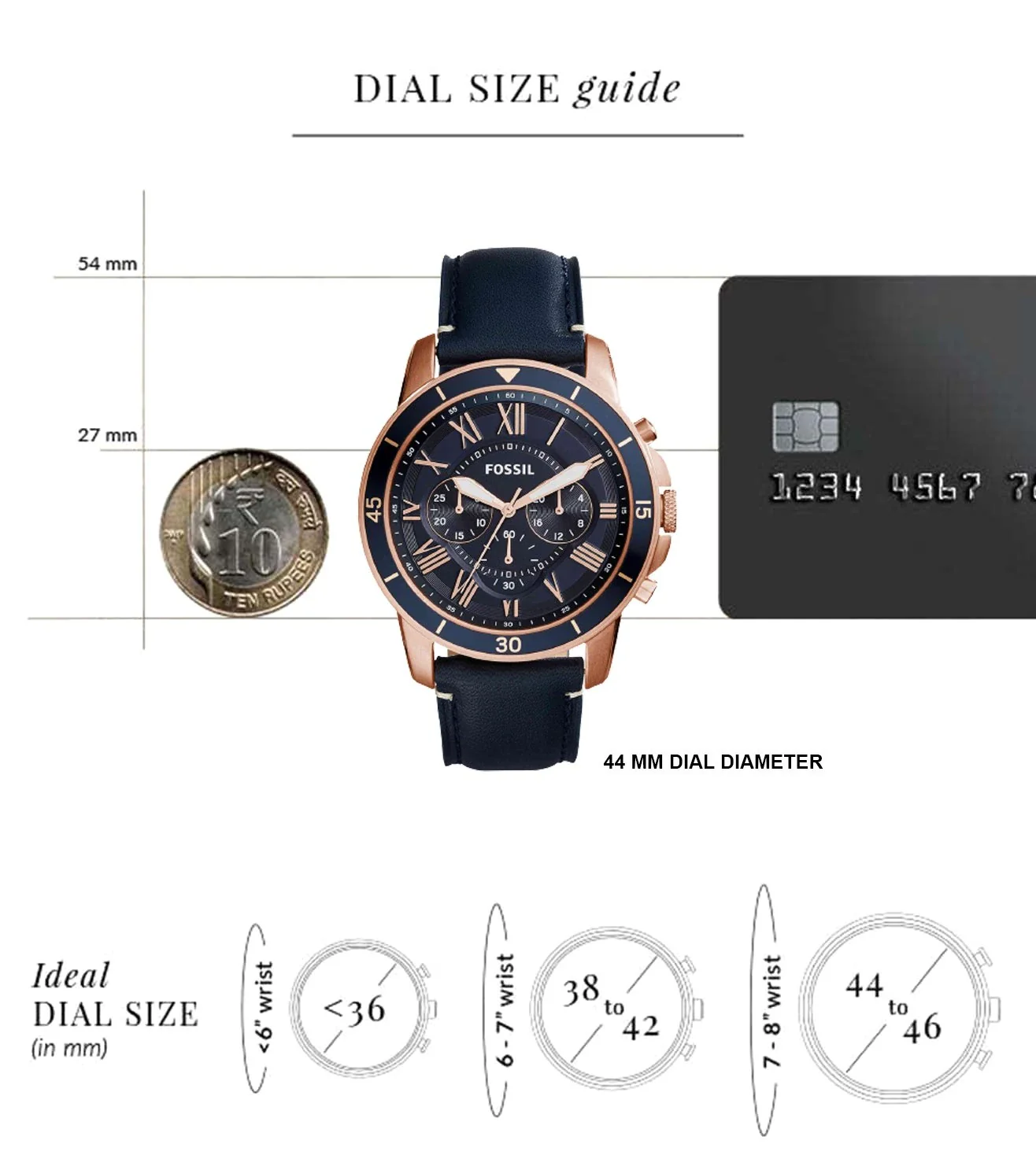 Fossil Grant Sport Chronograph Blue Dial Men's Watch - FS5237 - Image 3