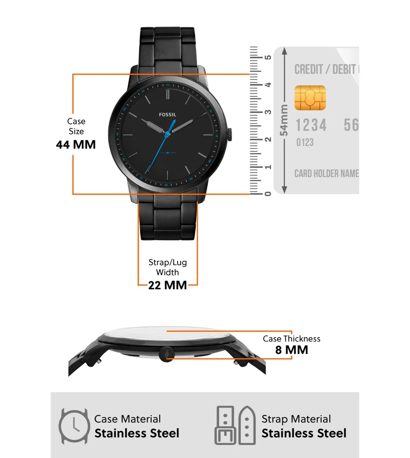 FS5308 | FOSSIL The Minimalist 3H Analog Watch for Men - Image 7
