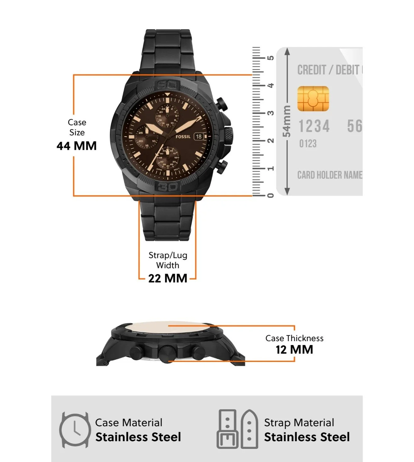 FS5851 | FOSSIL Bronson Chronograph Analog Watch for Men - Image 7