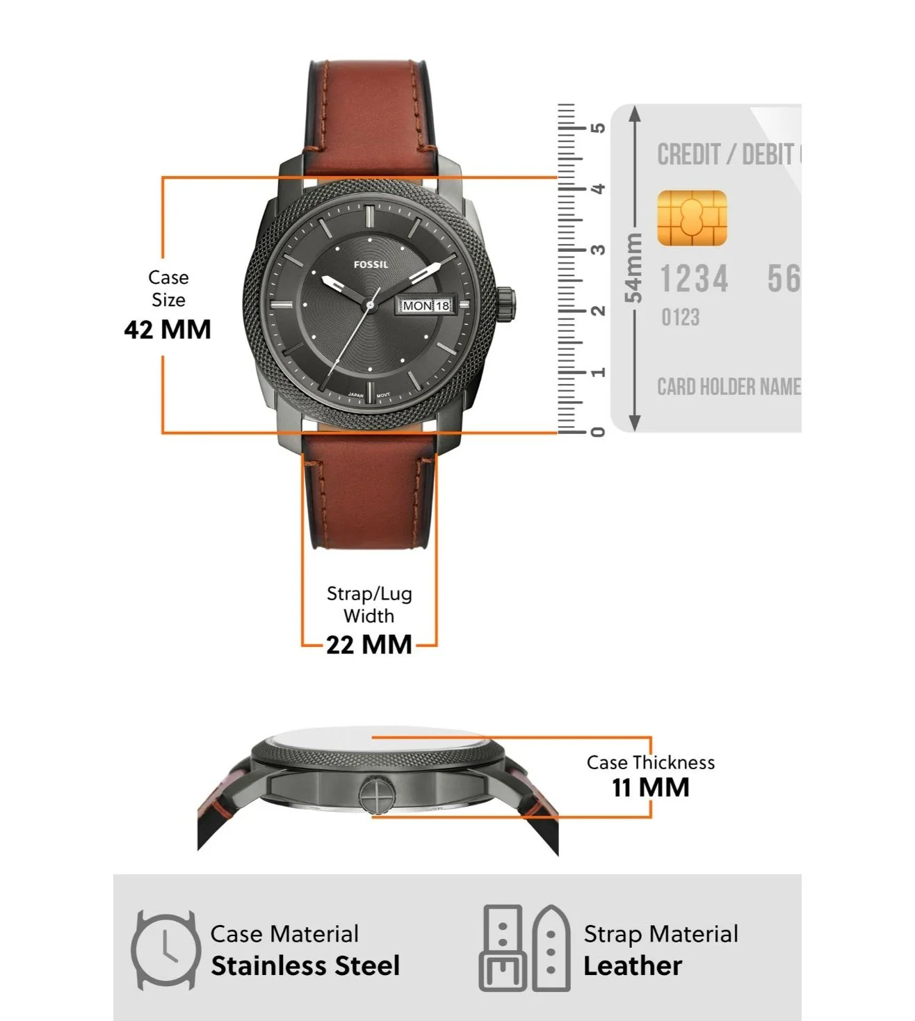 FS5900 | FOSSIL Machine Analog Watch for Men - Image 7