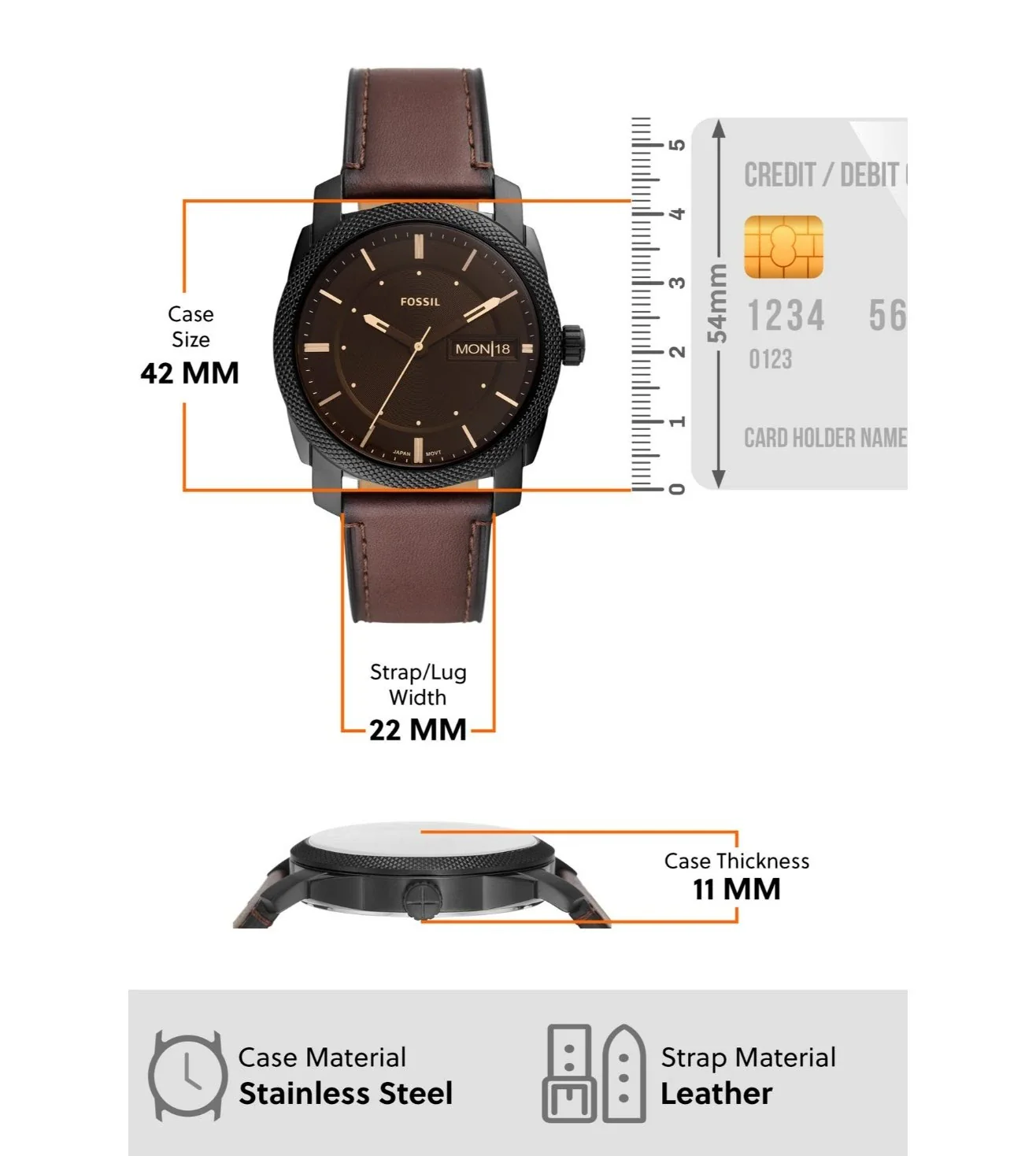 FS5901 | FOSSIL Machine Analog Watch for Men - Image 7