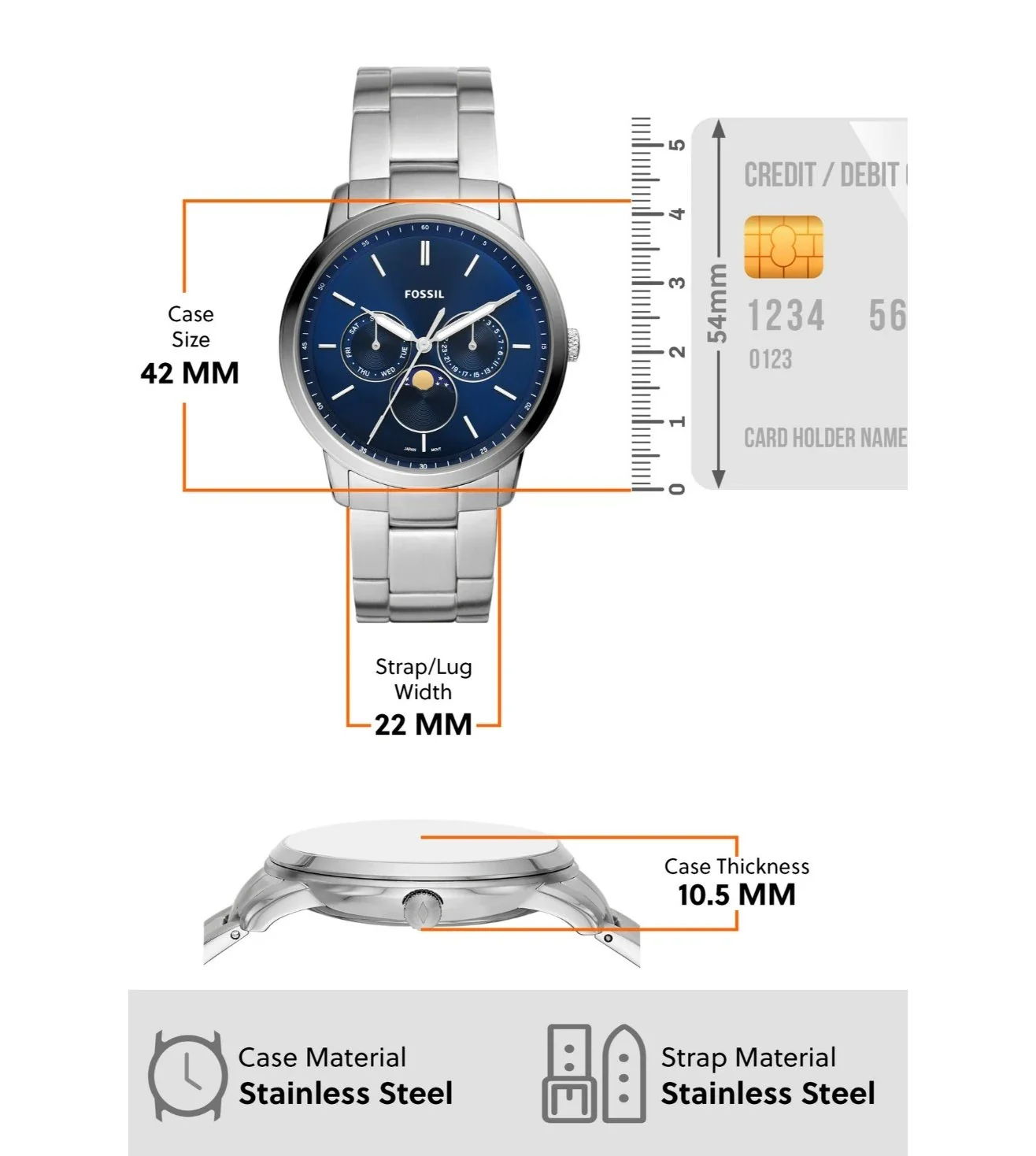 FS5907 | FOSSIL Neutra Minimalist Multifunction Analog Watch for Men - Image 7
