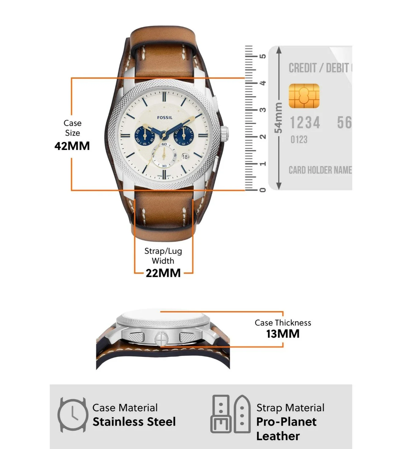 FS5922 | FOSSIL Machine Analog Watch for Men - Image 7