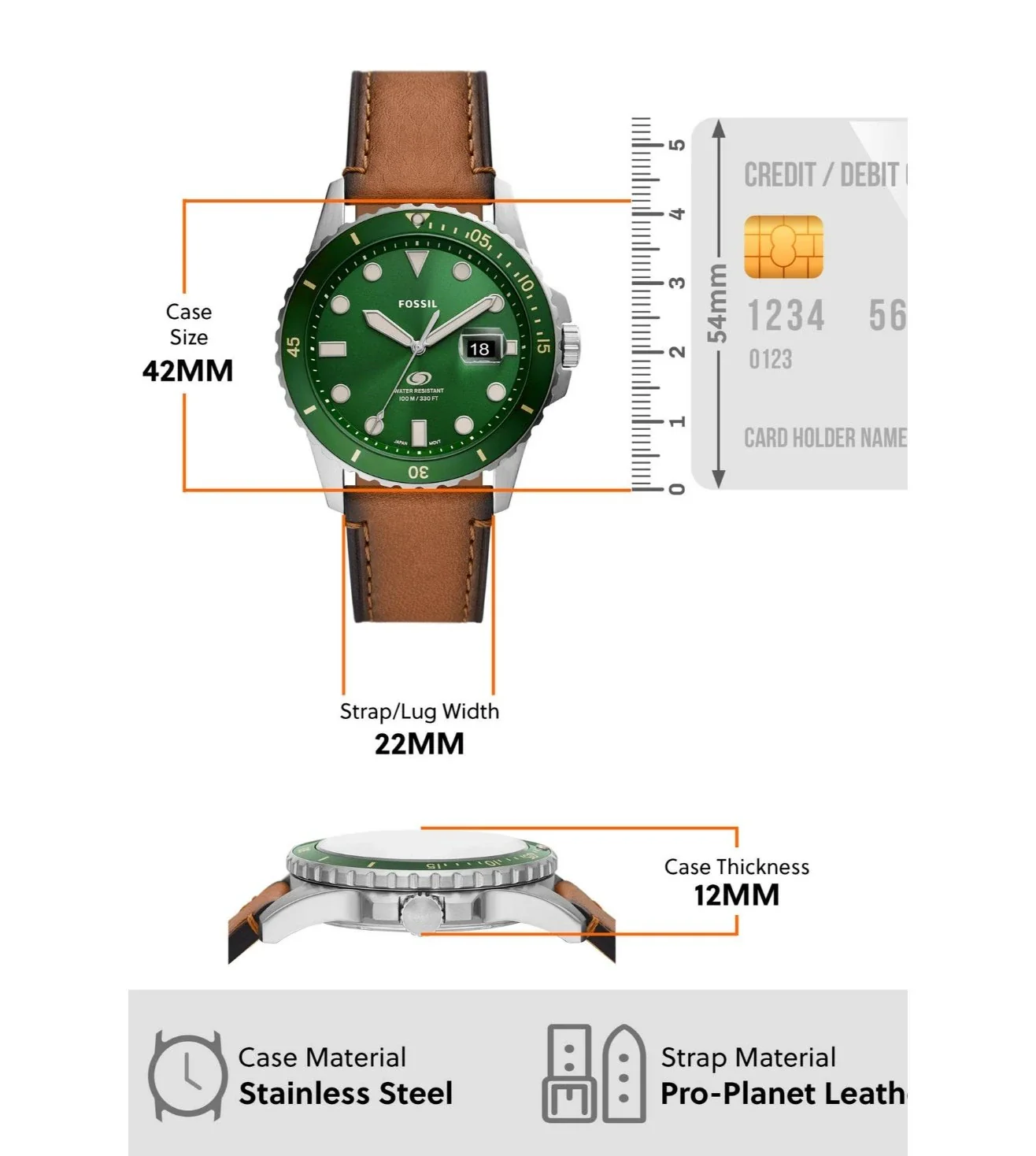 FS5946 | FOSSIL Blue Analog Watch for Men - Image 7